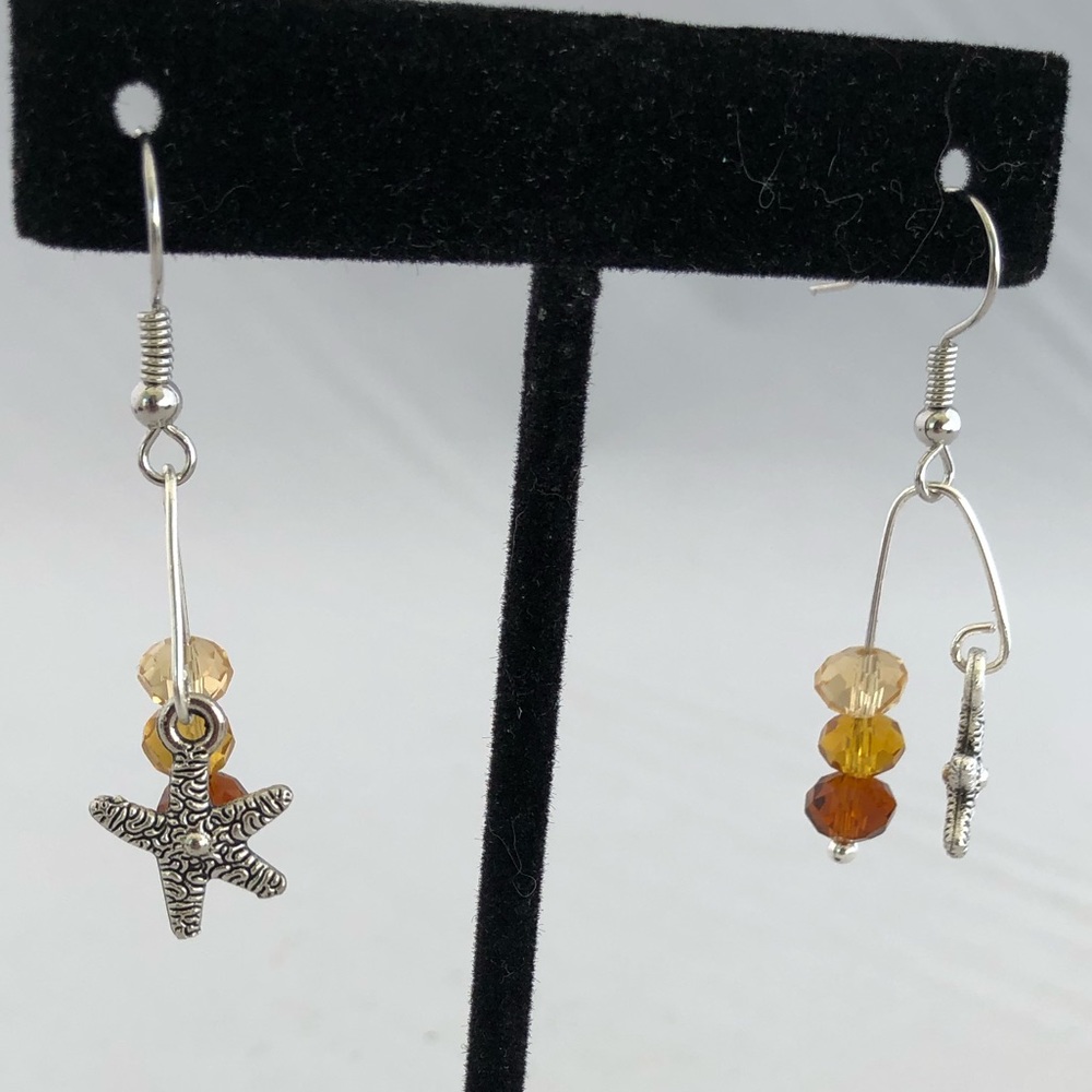 Handmade glass bead earrings